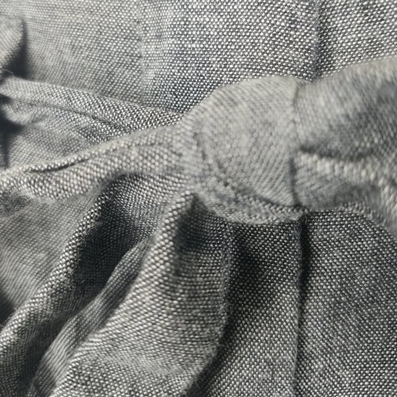 BCBGMaxAzria Women's Gray Linen Dress Casual Pleated Front Shorts - Picture 5 of 11